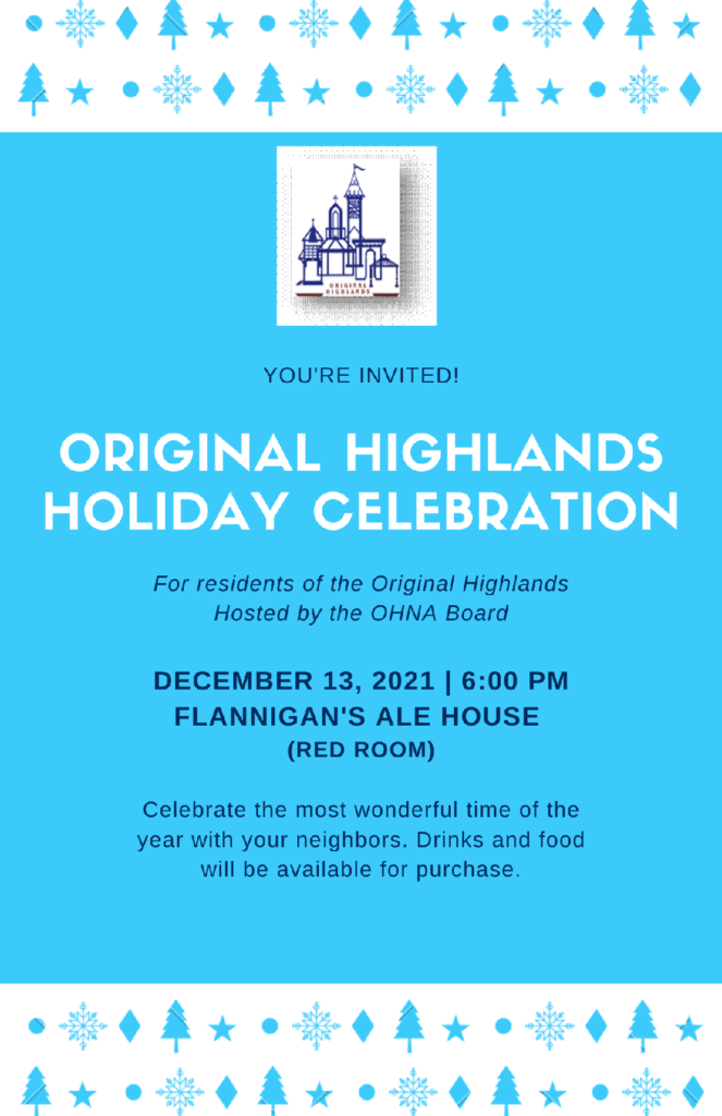 2021 Holiday Celebration flyer